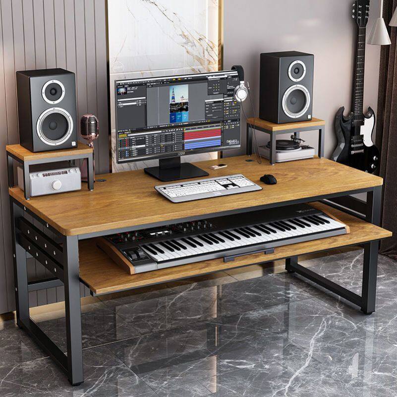 轻奢编曲工作台电子钢琴桌midi键盘音乐制作桌录音室工作编曲桌子