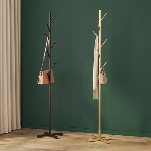 岩板衣帽架落地挂衣架卧室家用单杆立式晾衣架简约现代挂包包架子