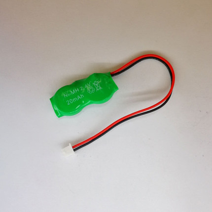 20mAh 2.4V带线 镍氢可充电纽扣电池  镍氢电池 1.25P端子 正向