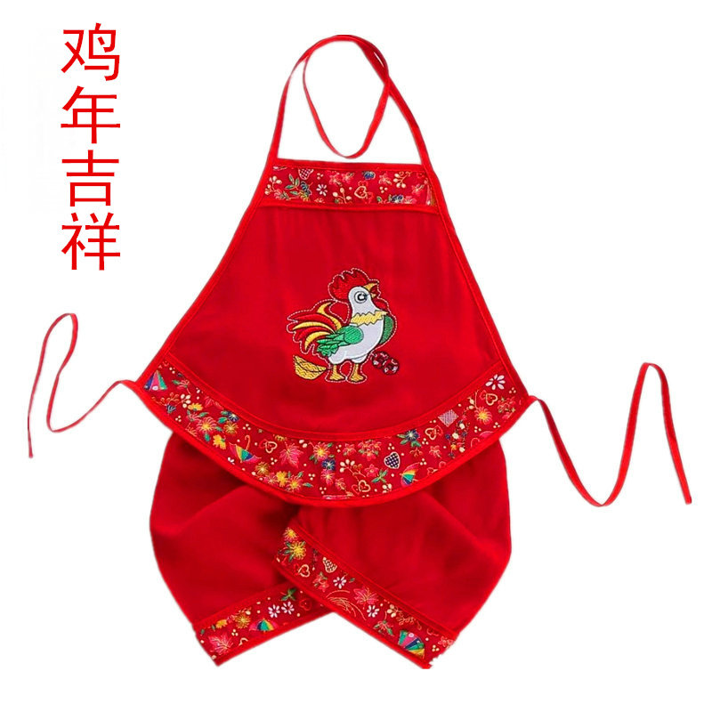 夏季红婴儿肚兜婴幼儿棉布宝宝满月百日拍照庆生新生儿龙棉布