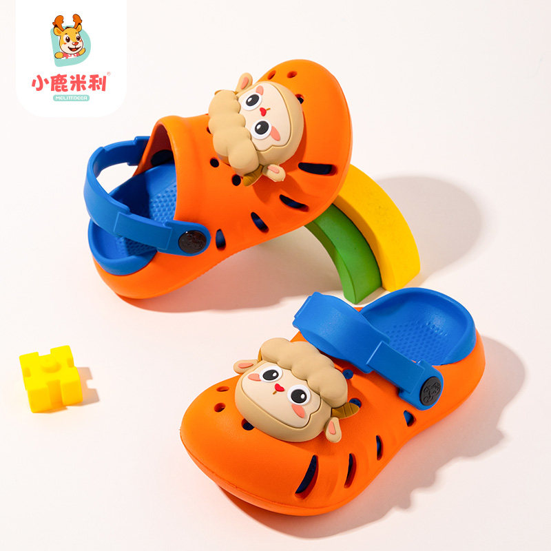 男童洞洞鞋新款夏包头儿童拖鞋女童拖鞋轻便款外穿eva踩屎感鞋子