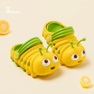 小鹿米利儿童拖鞋女童夏季eva软底毛毛虫新款3岁小宝宝洞洞鞋男宝