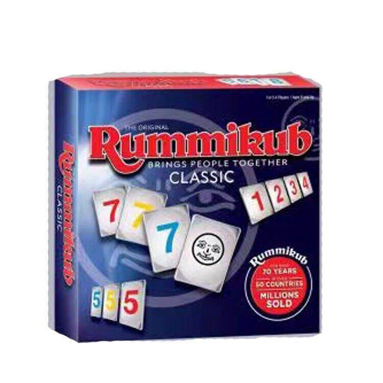 跨境英文Rummikub拉密儿童思维训练桌游戏玩具以色列麻将牌桌样品
