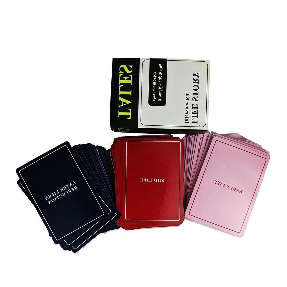 生活故事life story interview kit全英文桌游卡牌跨境家庭游戏卡