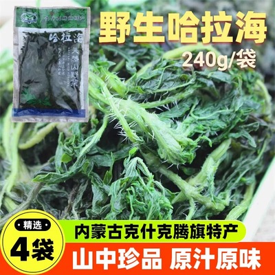 山野菜哈拉海内蒙赤峰特产克旗乌兰布统草原野生盐水哈拉海炖土豆