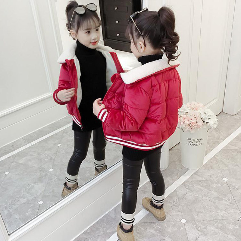 女童棉服短款小女孩冬季加厚外套