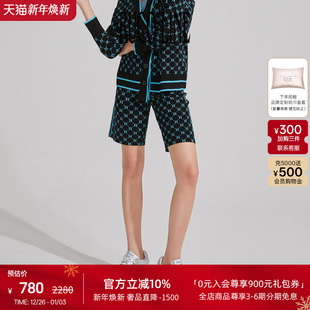 女商场同款 复古大牌针织休闲短裤 Line如卡莱新款 Ruco