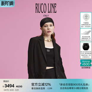 外套绣花休闲西装 Ruco 薄款 春夏新款 女OL通勤 Line如卡莱