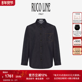 外套商场同款 Ruco 长袖 衬衫 Line如卡莱轻奢牛仔男士 时尚