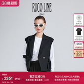 马甲外套女士黑色简约百搭商场同款 Ruco Line如卡莱西装
