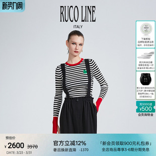 阔腿裤 Ruco 女士简约高腰工装 直筒背带裤 Line如卡莱新款