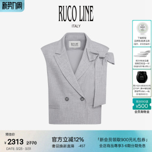 休闲西装 秋冬新款 马甲女蝴蝶结马夹外套 Line如卡莱 Ruco