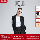 上衣女休闲百搭商场同款 Line如卡莱印花长袖 棉 Ruco