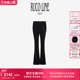 商场同款 Ruco 女微喇裤 牛仔裤 Line如卡莱黑色修身