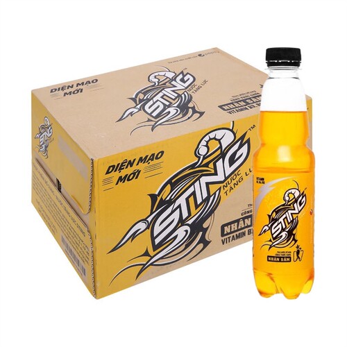 越南原装进口 nuoc ngot STING vang果汁味汽水碳酸饮料黄色330ml