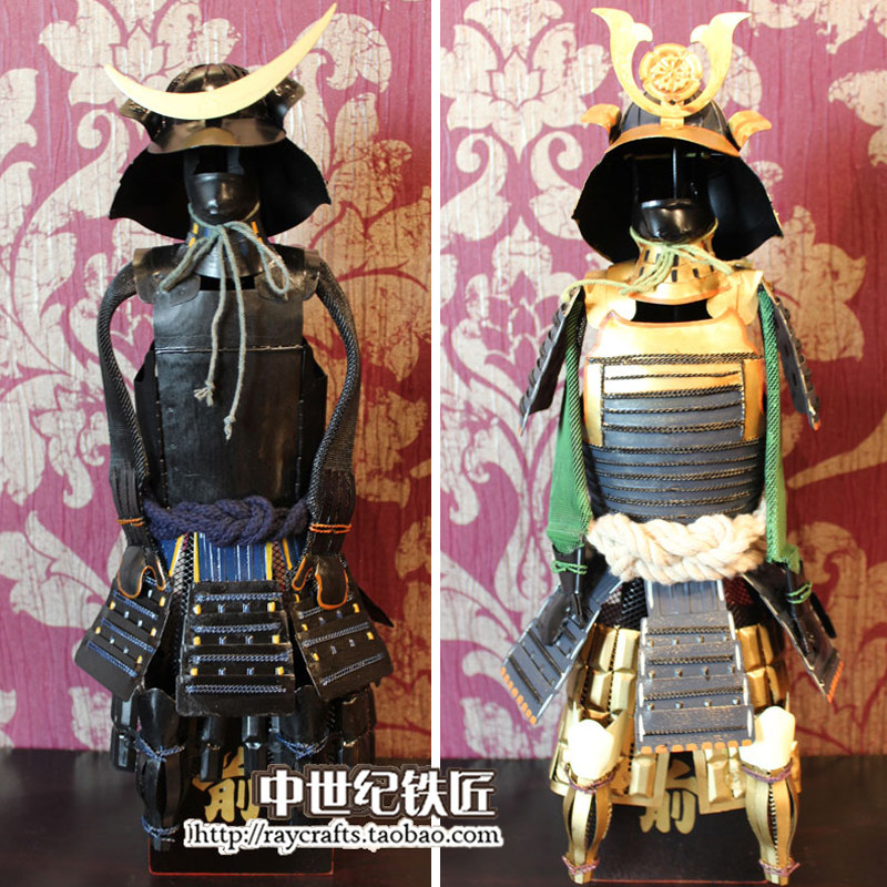 织田信长/伊达政宗复古甲胄日本战国武士盔甲装饰摆件/餐厅书桌