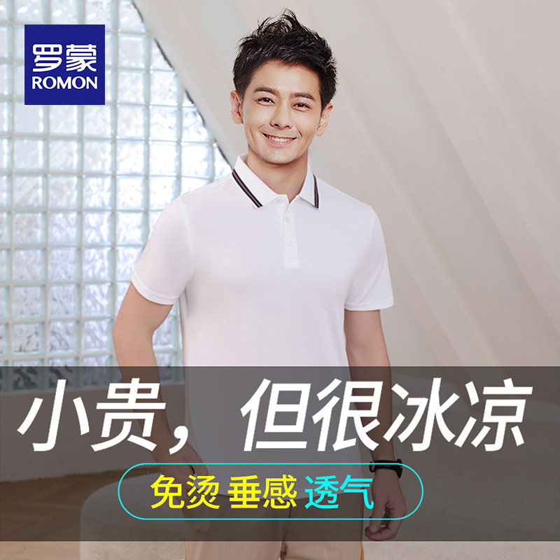 罗蒙polo衫男短袖速干翻领T恤夏季新款休闲透气男士衬衫领半袖潮属于什么档次？