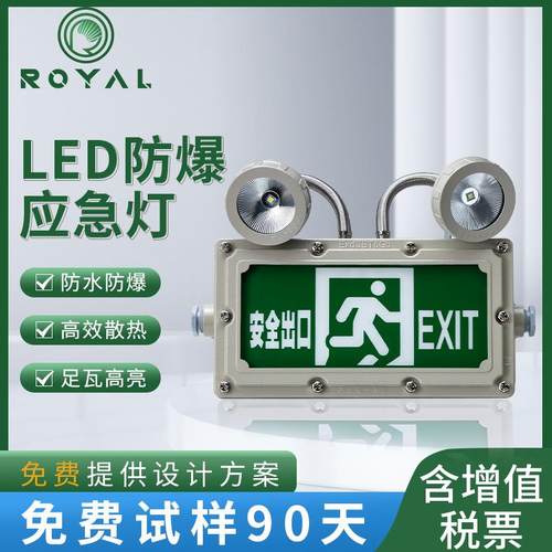 防爆LED应急指示标志标识灯双头应急灯三防灯节能