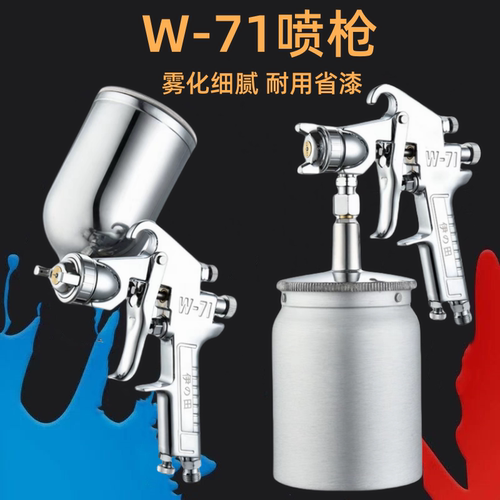 伊田W71/77上下壶汽车油漆喷枪喷漆工具家具气动喷漆枪高雾化涂料