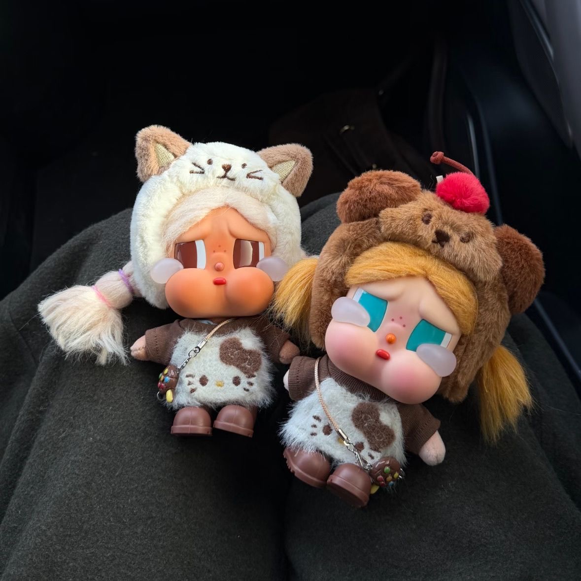 【娃衣】可爱棕色Kitty猫套装哭娃娃衣度假Vacation搪胶咕噜咕噜