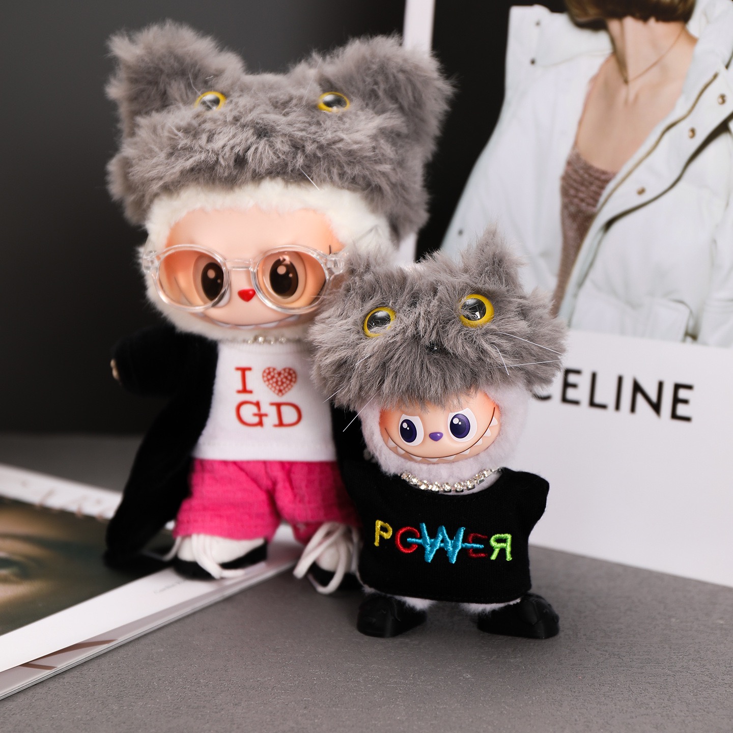 【娃衣】labubu4.0娃衣权志龙zoa猫咪套装mini拉布布四代心底密码