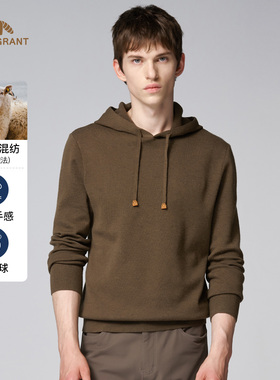 HENRY GRANT/亨利格兰羊毛混纺纱线柔软舒适挺阔有型休闲羊毛衫