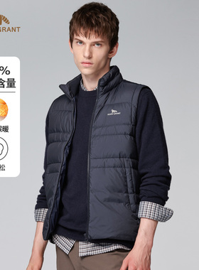 HENRY GRANT/亨利格兰立领保暖羽绒马甲舒适通勤百搭休闲