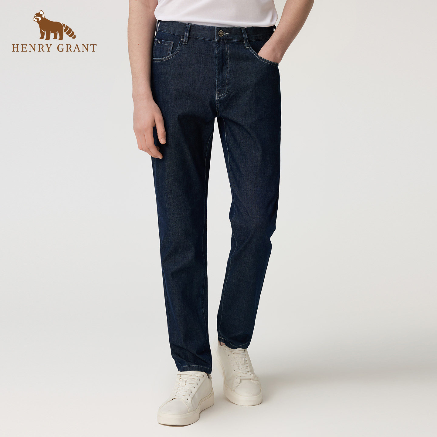 亨利格兰经典复古牛仔裤男士2026春季潮流百搭直筒裤通勤休闲长裤,男装,牛仔裤,淘宝优惠券,粉丝福利购,淘宝优惠卷