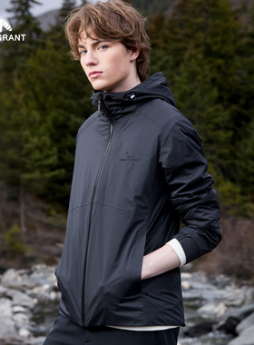 亨利格兰经典简约夹克男士2025秋冬时尚百搭净版双色可选休闲外套