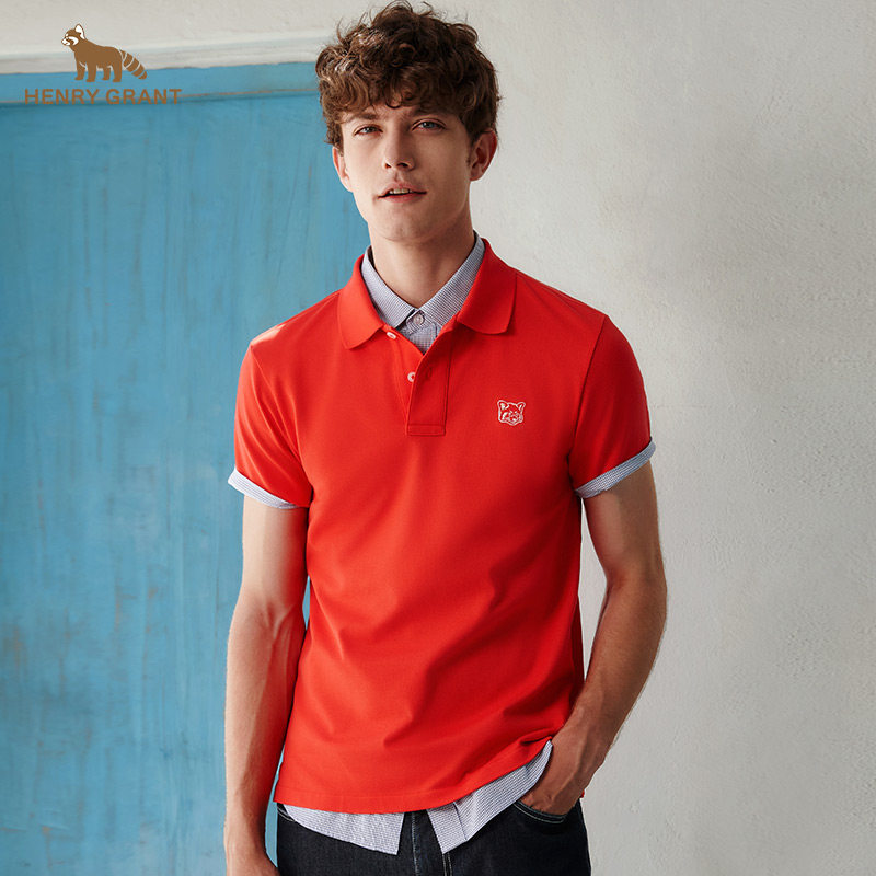 亨利格兰时尚polo衫2026年夏季新款潮流英伦休闲纯色百搭短袖t恤,男装,Polo衫,淘宝优惠券,粉丝福利购,淘宝优惠卷