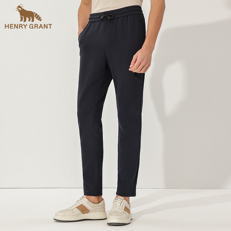 男运动休闲宽松直筒卫裤高弹长裤