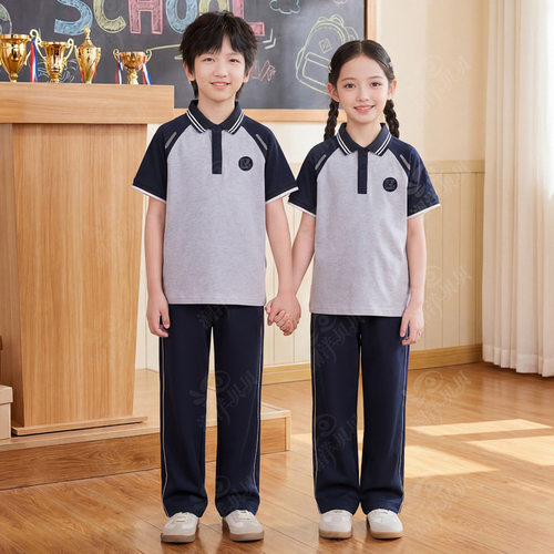 沈阳统一校服小学生班服夏季短袖长裤两件套小学儿童沈阳校服