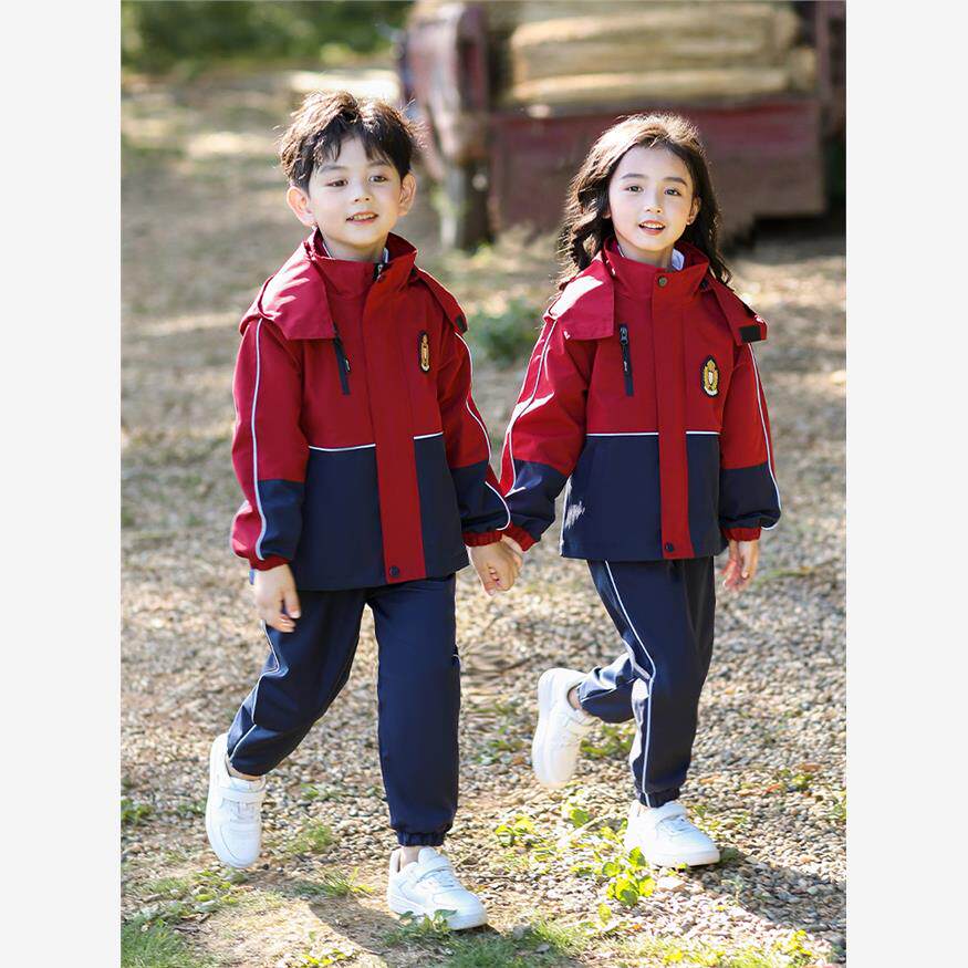 小学生校服套装冲锋衣儿童班服休闲学院风幼儿园服春秋冬装三件套