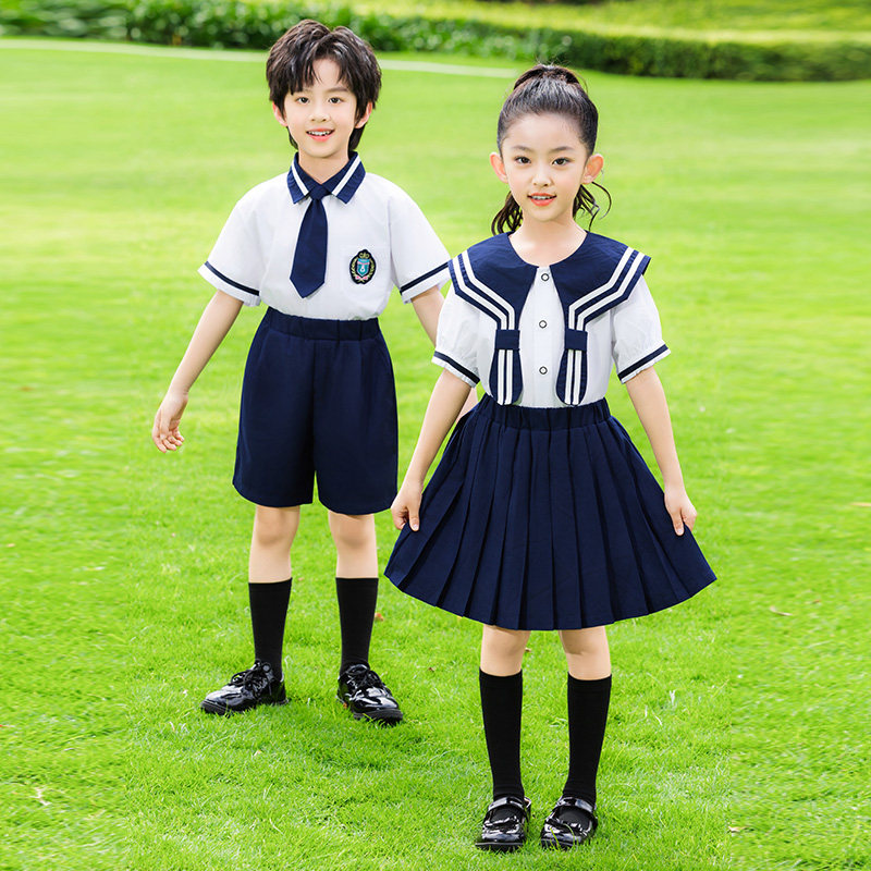 儿童六一演出服小学生校服英伦风夏季套装幼儿园园服毕业拍照服装