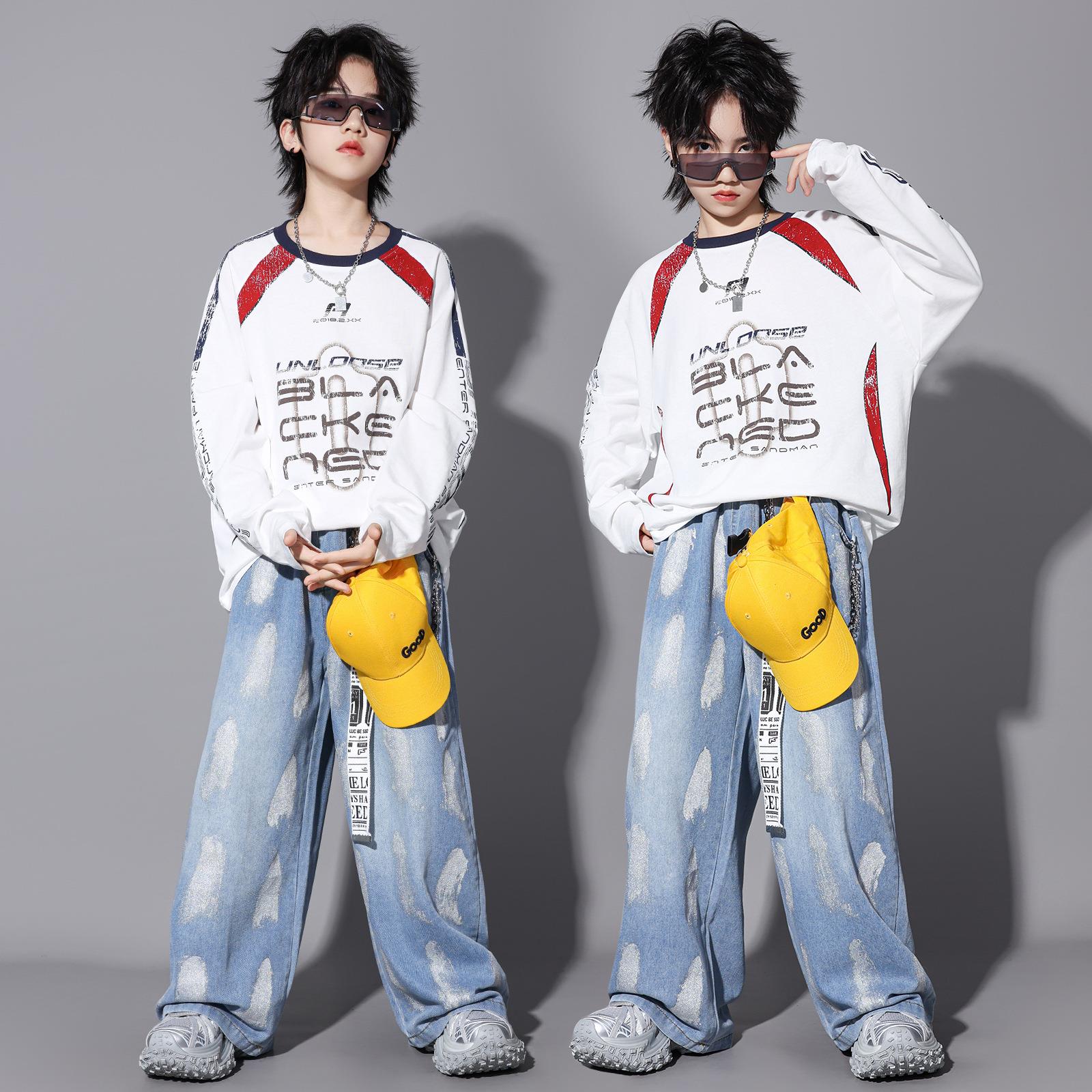 潮装儿童hiphop元旦酷帅表演服