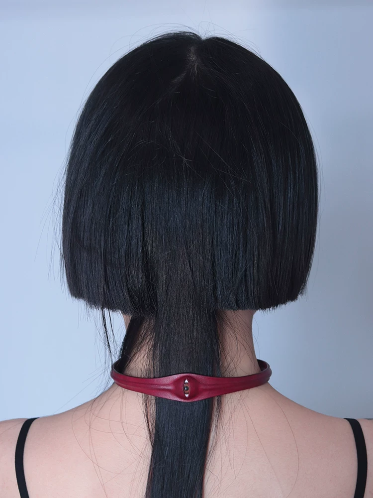 Small design choker, red bracelet, beads, accessory