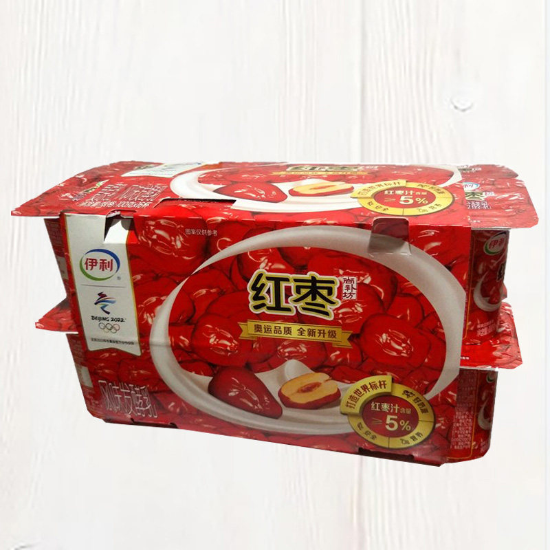伊利红枣八连杯酸奶整箱100g*16杯风味发酵乳原味学生早餐酸牛奶