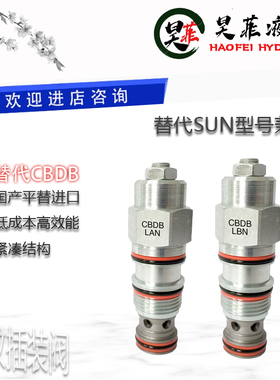 平替SUN螺纹插装阀CBDB-LAN LBN LHN LIN平衡/抗衡阀