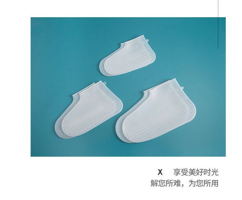 남성용 및 여성용 포켓 레인 슈즈 커버 실리콘 신발 커버 방수 비오는 날 두꺼운 미끄럼 방지 내마모성 바닥 어린이 야외 장화 방수