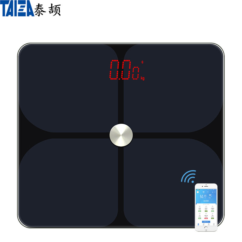 全包led显示屏150kg高端体重秤蓝牙智能电子秤蓝牙体脂秤
