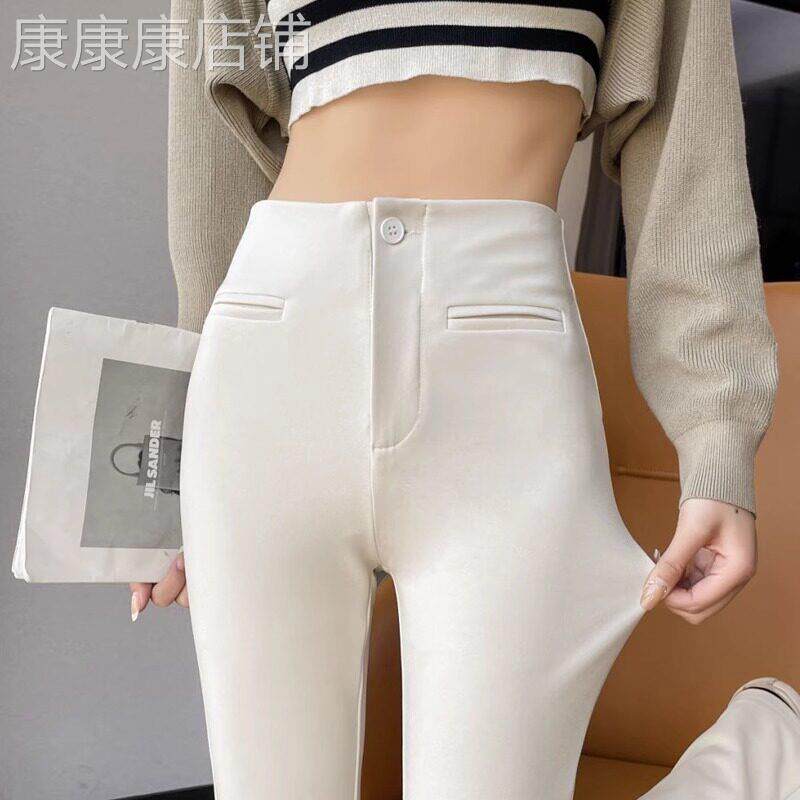 微喇西装裤女士夏季2026新款高腰显瘦垂感小个子休闲喇叭马蹄裤子