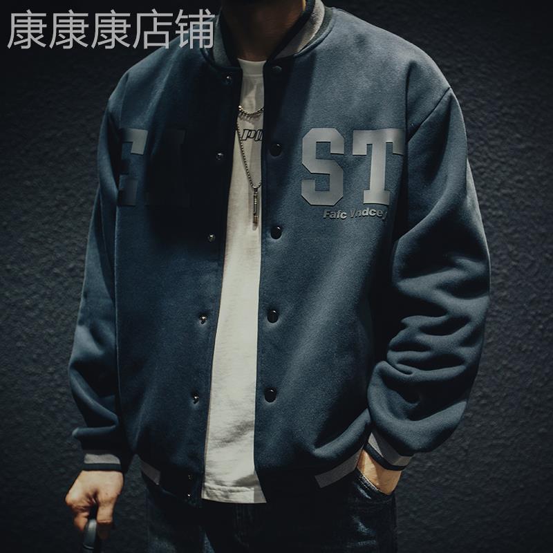 潮牌it neith BIAS棒球服男秋冬飞行员潮流韩版百搭休闲大码外套