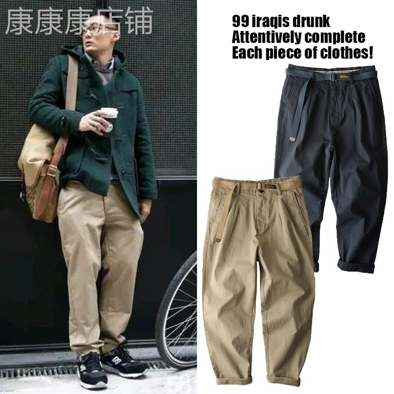 潮牌工装裤余文乐春秋新款休闲裤宽松长裤商务休闲