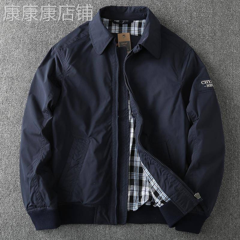 MAROLIO~美式工装！秋冬男士防风衣商务休闲百搭翻领双层外套夹克