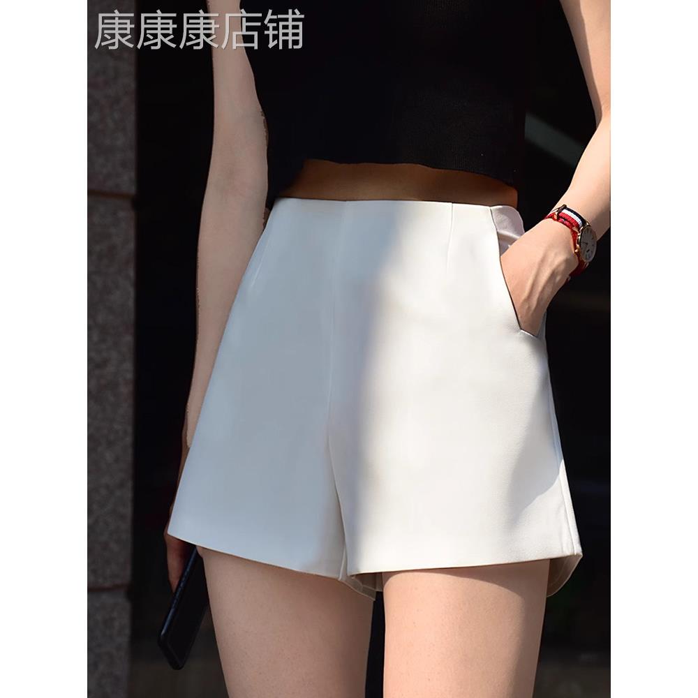 2025夏季新款西装短裤女高腰显瘦外穿A字阔腿宽松休闲高级感热裤图片