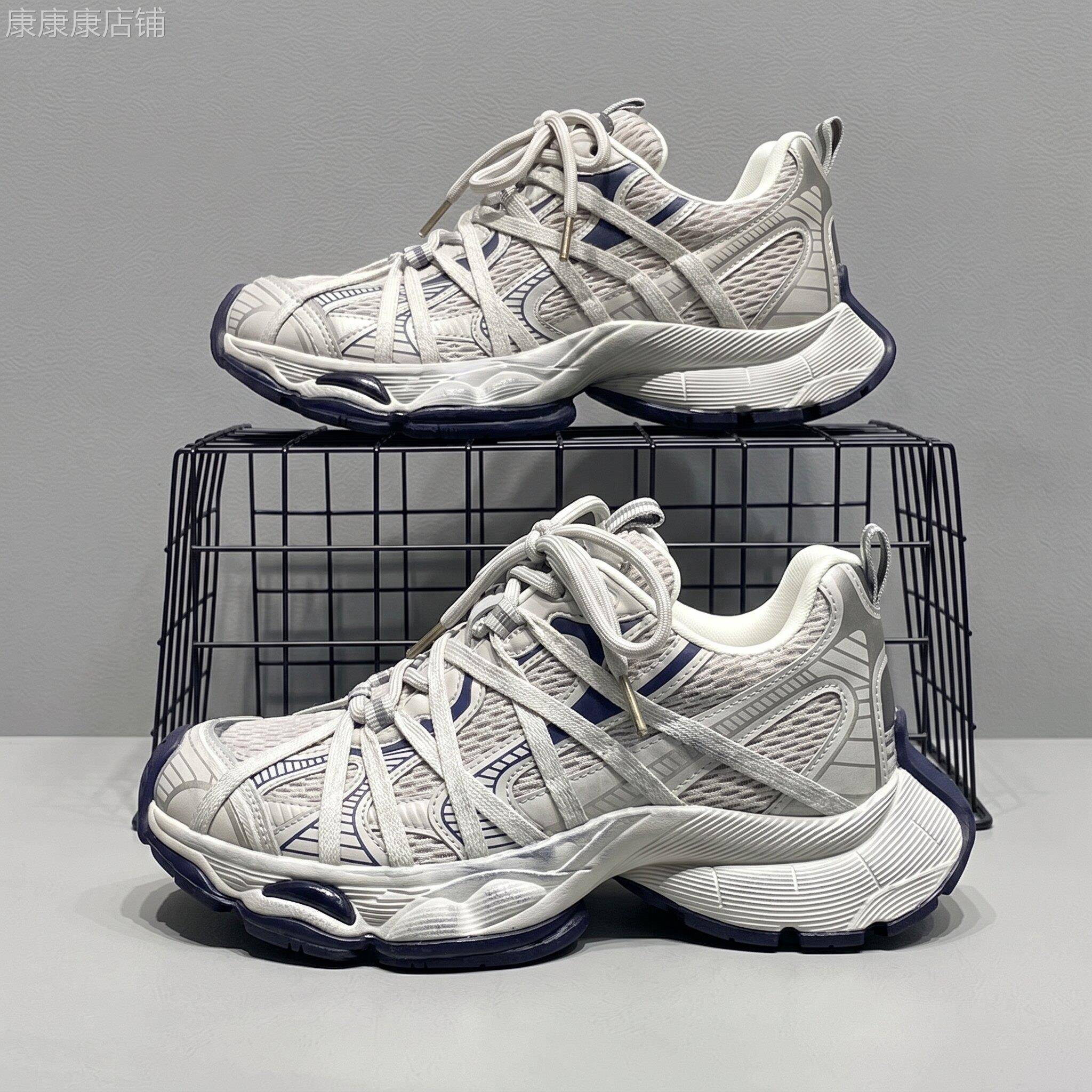 【意大利&奢品】绑带厚底老爹鞋2026夏季运动鞋增高百搭情侣鞋子