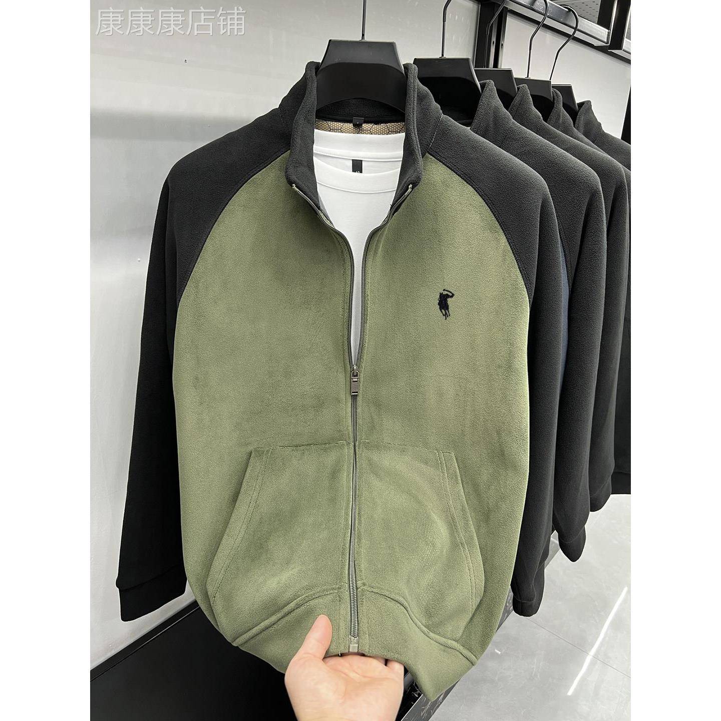 2025秋冬款高品质外套男士抓绒摇粒绒拉炼卫衣宽松休闲保暖上衣服