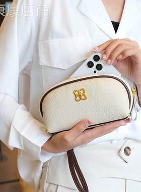 法国正品MK Jessie真皮小包包女气质女士手拿包牛皮零钱包手机包