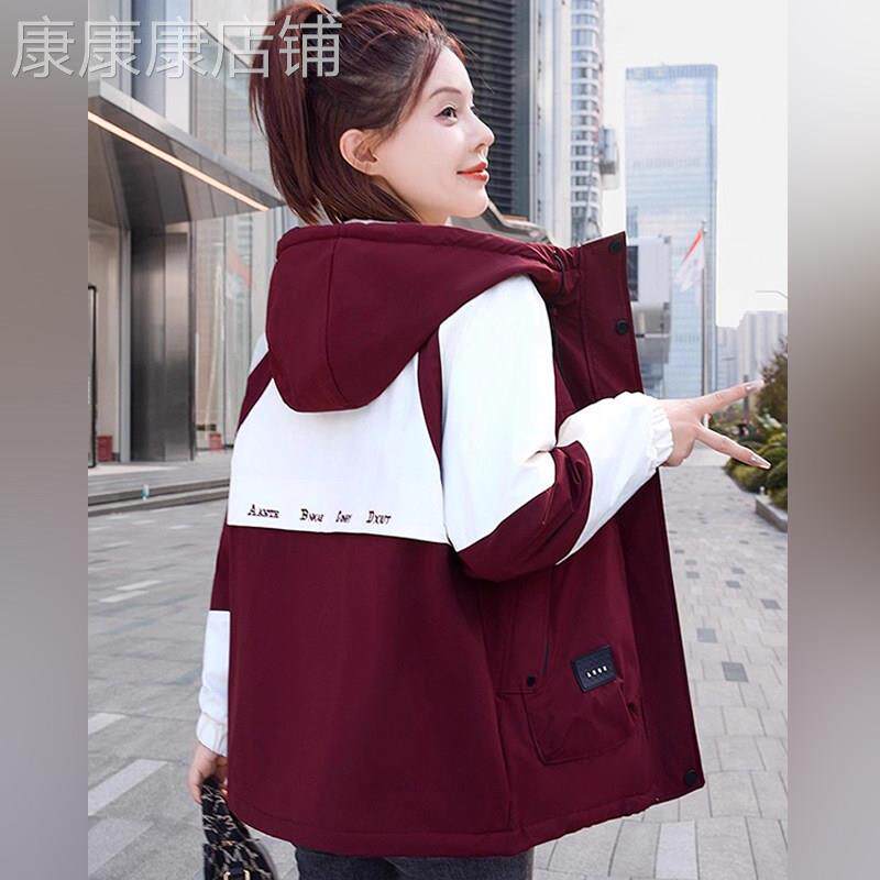 潮牌夹棉冲锋衣女款2025冬季新款棉服外套短款宽松小个子棉袄棉衣