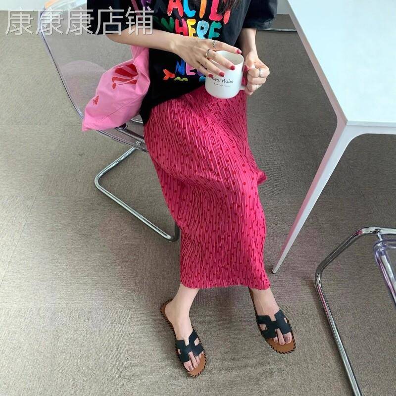 雪纺碎花半身裙女夏季2026年新款小个子高腰显瘦中长版a字包臀裙